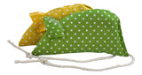 Spotty Pack of 2 Catnip Mice - Yellow and Green