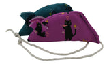 Black Cats Pack of 2 Catnip Mice - Purple and Dark Teal