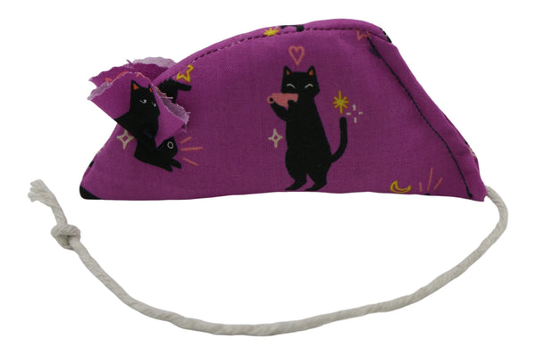 Black Cats on Purple Catnip Mouse