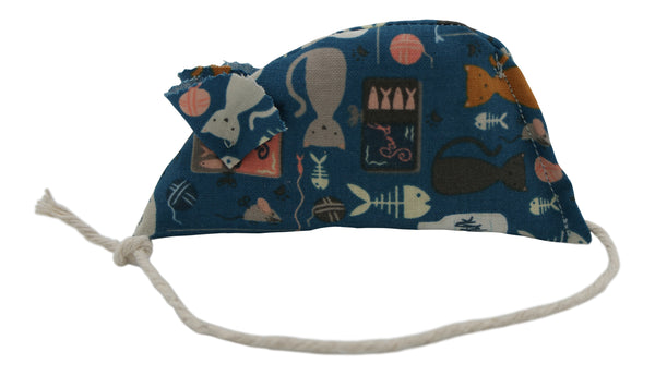 Favourite Things on Blue Catnip Mouse (Copy)