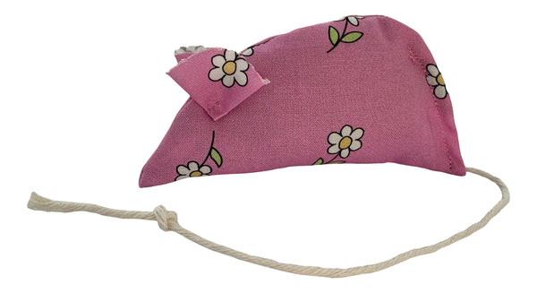 Daisies on Pink Catnip Mouse