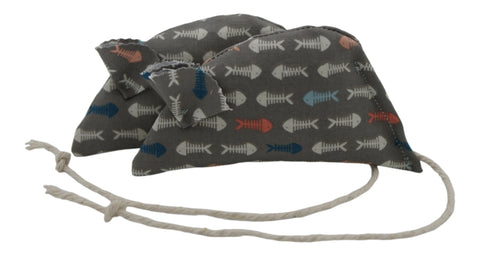 Fishbones pack of 2 Catnip Mice
