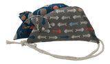 Blue Favourites and Fishbones pack of 2 Catnip Mice