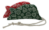 Scandi Hearts Pack of 2 Catnip Mice, Red and Green