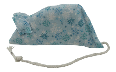 Snowflakes on Blue Catnip Mouse