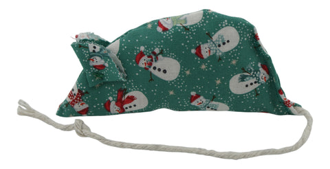 Snowmen on Green Catnip Mouse