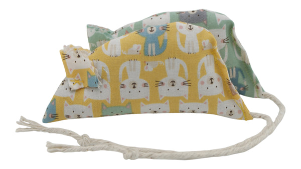 Cats Parade Pack of 2 Catnip Mice - Green and Yellow